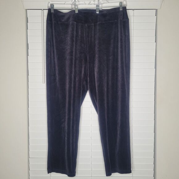 Talbots Pants Women 3X 3XL Plus Black Stretch Work‎ Spandex Comfy Plus Straight - Picture 2 of 6